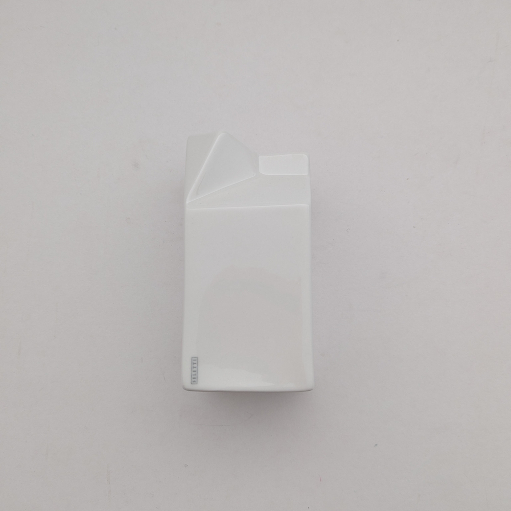 White Porcelain Milk Carton 12oz